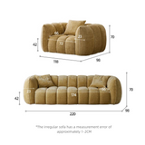 Pumpkin Compression Sofa | Frameless Boucle Sofa, High-Density Foam