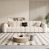 Pumpkin Compression Sofa | Frameless Boucle Sofa, High-Density Foam