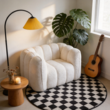 Pumpkin Compression Sofa | Frameless Boucle Sofa, High-Density Foam