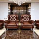 1919 Vintage Leather Cigar Chair - StoolTopia