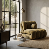 Nordic Bubble Cloud Velvet Accent Chair – Premium Channel Tufted Armchair