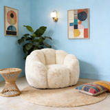 Oversized Bean Bag Reading Chair | Frameless, High-Density Shredded Foam, Loop Velvet