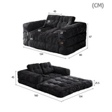 2-in-1 Compression Sofa Bed – Foldable, High-Density Foam, Soft Corduroy