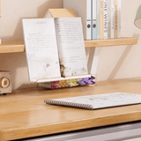 Adjustable Kids Study Desk with Bookshelf – Natural Wood Finish - StoolTopia