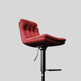 Adjustable Swivel Bar Stool - Velvet Counter Height Chair with Backrest - StoolTopia