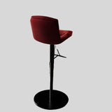 Adjustable Swivel Bar Stool - Velvet Counter Height Chair with Backrest - StoolTopia