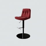 Adjustable Swivel Bar Stool - Velvet Counter Height Chair with Backrest - StoolTopia