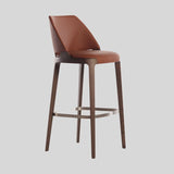 American Solid Wood Bar Chairs for Bar Furniture Modern Minimalist Front Desk Chair Nordic Designer Light Luxury High Bar Chair - StoolTopia
