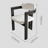 Modern dining chair dimensions and proportions showing 790mm height - StoolTopia