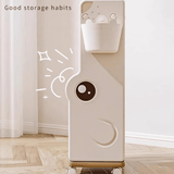 Children’s Multi - Tier Rolling Bookshelf – Cute Cartoon Storage Rack with Adjustable Shelves & Side Pockets - StoolTopia