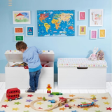 Children’s Wooden Toy Storage Chest with Safety Hinge - StoolTopia
