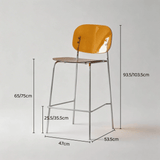 Clear Acrylic Bar Stool with Chrome Frame | Modern Transparent High Stool | Y2K Style - StoolTopia