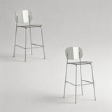 Clear Acrylic Bar Stool with Chrome Frame | Modern Transparent High Stool | Y2K Style - StoolTopia