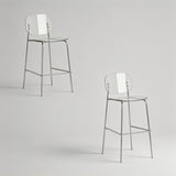 Clear Acrylic Bar Stool with Chrome Frame | Modern Transparent High Stool | Y2K Style - StoolTopia