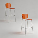 Clear Acrylic Bar Stool with Chrome Frame | Modern Transparent High Stool | Y2K Style - StoolTopia