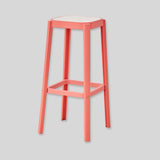 Contemporary PP Bar Stool with Textured Seat – Modern Minimalist Design - StoolTopia