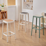 Contemporary PP Bar Stool with Textured Seat – Modern Minimalist Design - StoolTopia