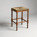 Dorchester Square Counter Stool | Solid Wood & Handwoven Rush Seat - StoolTopiaCounter Stool