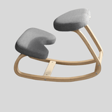 Ergonomic Kneeling Chair – Fixed Design, Full Birch Wood, Multiple Fabrics - StoolTopia