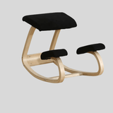 Ergonomic Kneeling Chair – Fixed Design, Full Birch Wood, Multiple Fabrics - StoolTopia