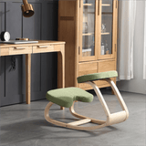 Ergonomic Kneeling Chair – Fixed Design, Full Birch Wood, Multiple Fabrics - StoolTopia