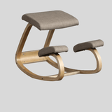 Ergonomic Kneeling Chair – Fixed Design, Full Birch Wood, Multiple Fabrics - StoolTopia