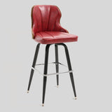 European Swivel Bar Stools Metal Wooden Modern Counter Designer Bar Chair - StoolTopia