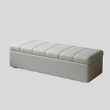 Faux Leather Storage Ottoman Bench - Padded Lift - Top Seat for Bedroom, Entryway & Living Room - StoolTopiaFurniture