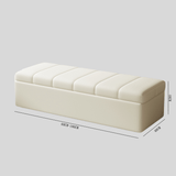 Faux Leather Storage Ottoman Bench - Padded Lift - Top Seat for Bedroom, Entryway & Living Room - StoolTopiaFurniture