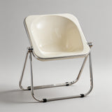 Foldable Acrylic Dining Chair with Premium Hinges and Metal Legs - StoolTopia
