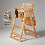 Foldable Solid Wood Baby High Chair | Convertible Toddler Dining Chair & Step Stool - StoolTopia