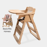 Foldable Solid Wood Baby High Chair | Convertible Toddler Dining Chair & Step Stool - StoolTopia