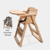 Foldable Solid Wood Baby High Chair | Convertible Toddler Dining Chair & Step Stool - StoolTopia