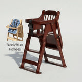 Foldable Solid Wood Baby High Chair | Convertible Toddler Dining Chair & Step Stool - StoolTopia