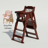 Foldable Solid Wood Baby High Chair | Convertible Toddler Dining Chair & Step Stool - StoolTopia