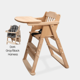 Foldable Solid Wood Baby High Chair | Convertible Toddler Dining Chair & Step Stool - StoolTopia