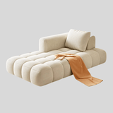 French Cream Puff Chaise Lounge – Custom Upholstery Recliner Sofa - StoolTopia