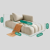 French Cream Puff Chaise Lounge – Custom Upholstery Recliner Sofa - StoolTopia