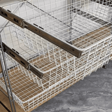 Industrial Modular Metal Storage Rack with Drawers & Wire Baskets – Black Steel Open Shelving - StoolTopia