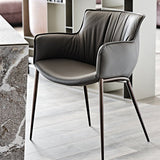 Luxurious Leather Armchair with Sleek Metal Legs - Perfect for Modern Living Spaces - StoolTopia