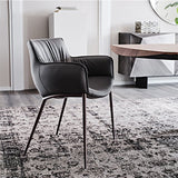 Luxurious Leather Armchair with Sleek Metal Legs - Perfect for Modern Living Spaces - StoolTopia