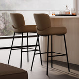 Luxury Leather Bar Stool - Modern High Chair for Kitchen Island - StoolTopia