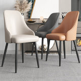 Luxury Leather Dining Chair - Woven Back - StoolTopia