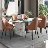 Luxury Leather Dining Chair - Woven Back - StoolTopia