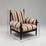 Mid - Century Accent Lounge Chair | Jacquard Fabric, Solid Rubber Wood, Optional Ottoman & Side Table - StoolTopia