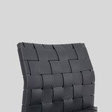 Minimalist Saddle - Leather Woven Bar Stool – Metal Frame, Hand - Crafted Weave, Ideal for Kitchen Islands & Modern Interiors - StoolTopia