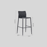 Minimalist Saddle - Leather Woven Bar Stool – Metal Frame, Hand - Crafted Weave, Ideal for Kitchen Islands & Modern Interiors - StoolTopia