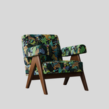 Modern Accent Chair - Designer Upholstered Lounge Chair with Solid Oak Wood Frame - StoolTopia