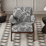 Modern Accent Chair - Designer Upholstered Lounge Chair with Solid Oak Wood Frame - StoolTopia