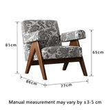 Modern Accent Chair - Designer Upholstered Lounge Chair with Solid Oak Wood Frame - StoolTopia
